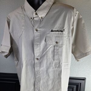 Bob Allen Anadarko Oil Shooting Shirt Mens XL Khaki Hunting Field Shirt Vented